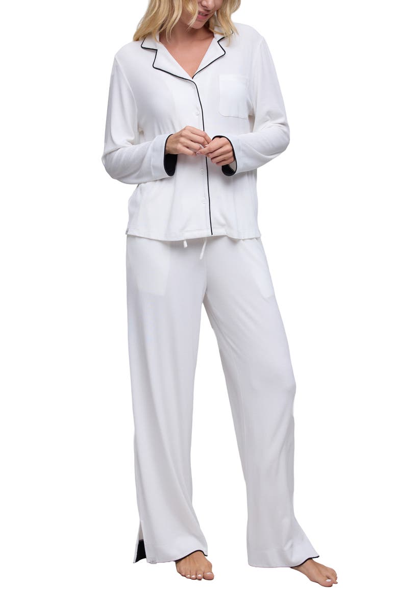 Rib Sleep Shirt, Alternate, color, PEARL-BLACK