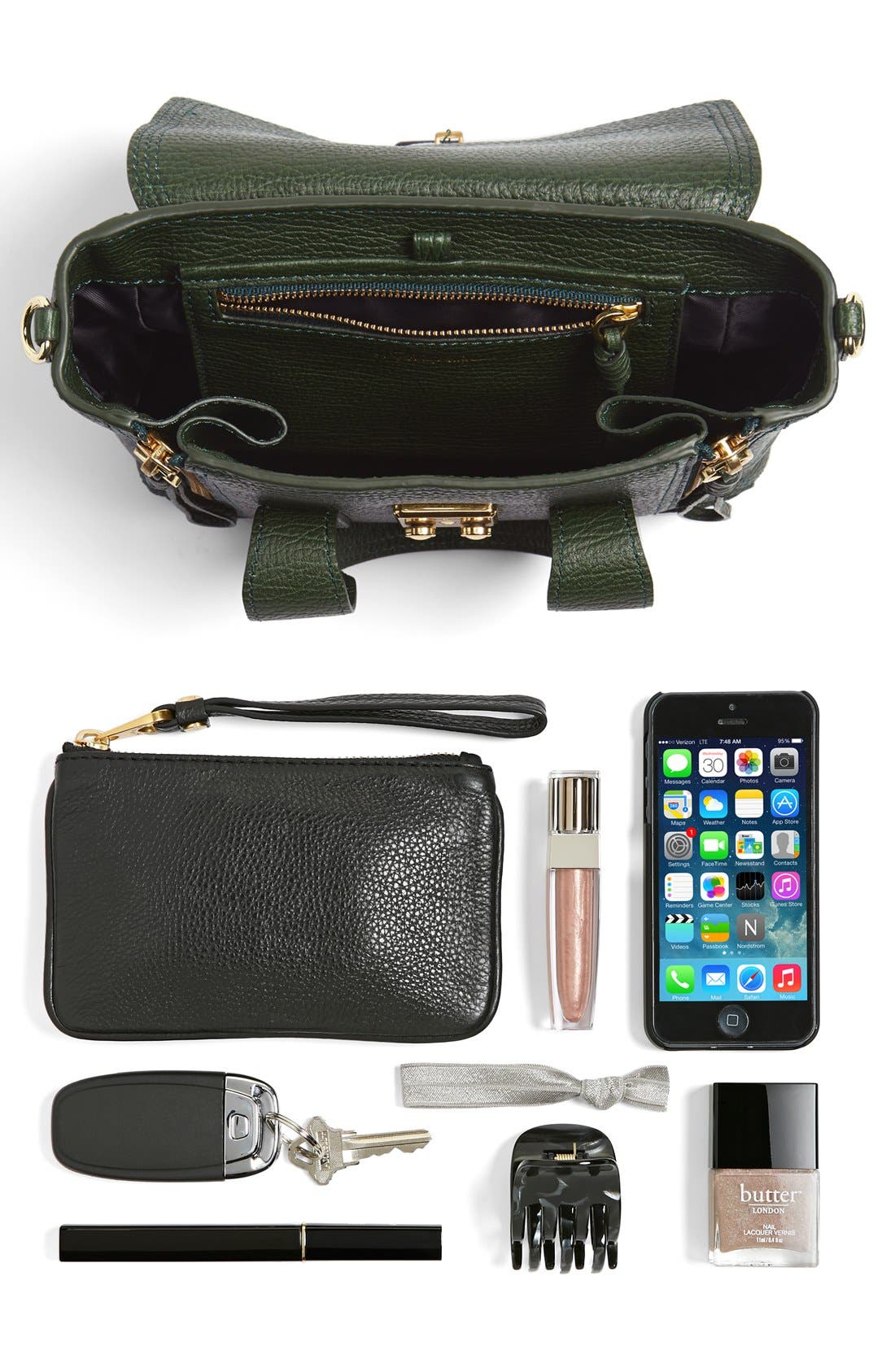'Mini Pashli' Leather Satchel, Alternate, color, JADE