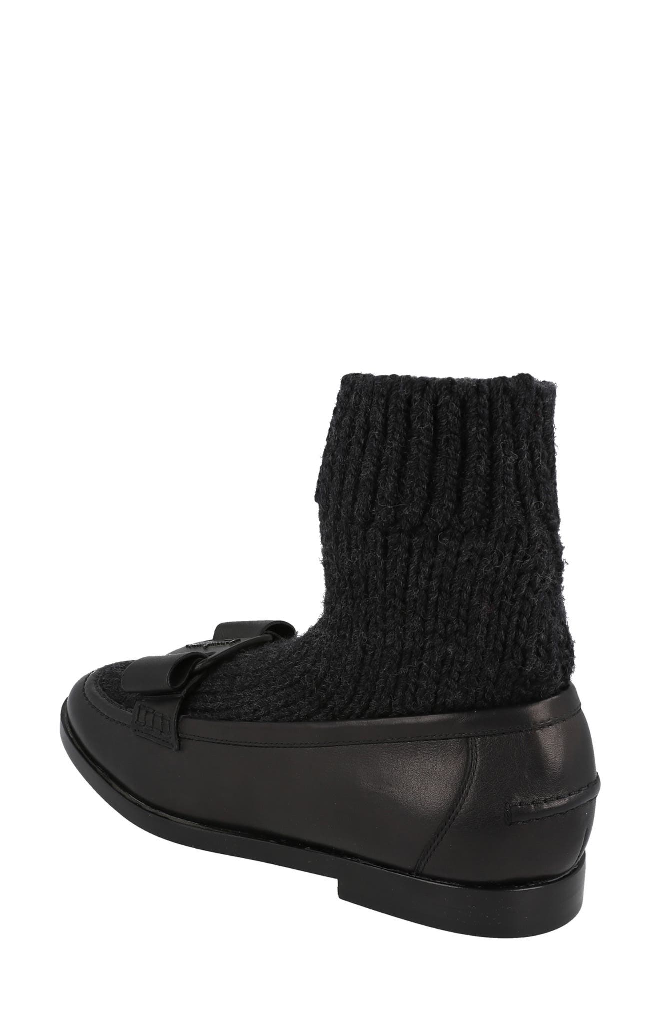 FERRAGAMO Vit Art Wool Sock Bow Loafer, Alternate, color, 