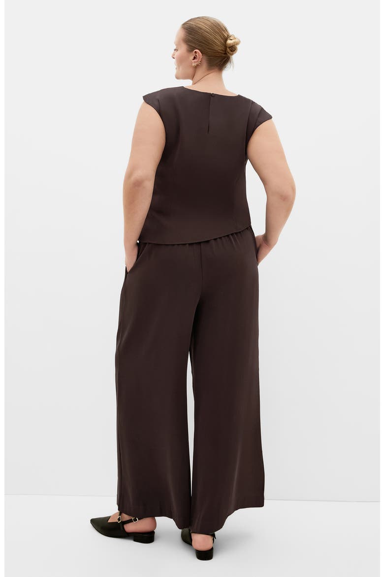 Jett Padded Shoulder Top, Alternate, color, ESPRESSO