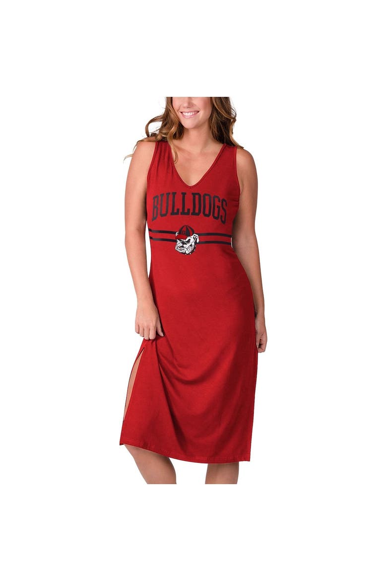 Women's G-III 4Her by Carl Banks Red Georgia Bulldogs Training V-Neck Maxi Dress, Main, color, Red