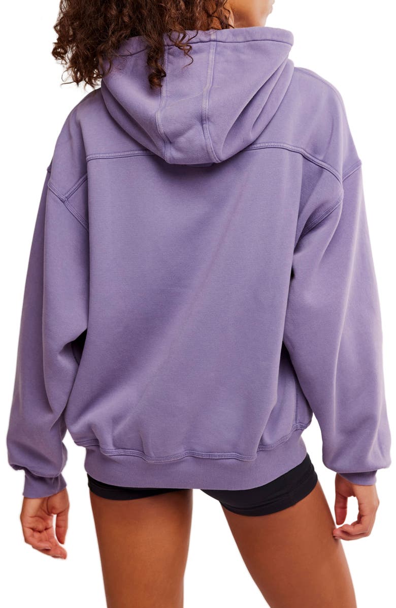 Free People FP Movement Final Call Graphic Hoodie, Alternate, color, Graphite Combo