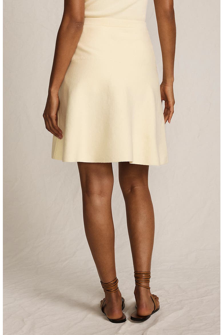 Fine Gauge Cotton Sweater Above The Knee Circle Skirt, Alternate, color, Fresh Ivory