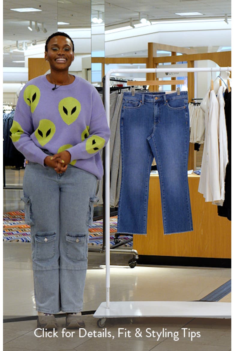 Billie Frayed High Waist Ankle Mini Bootcut Jeans video