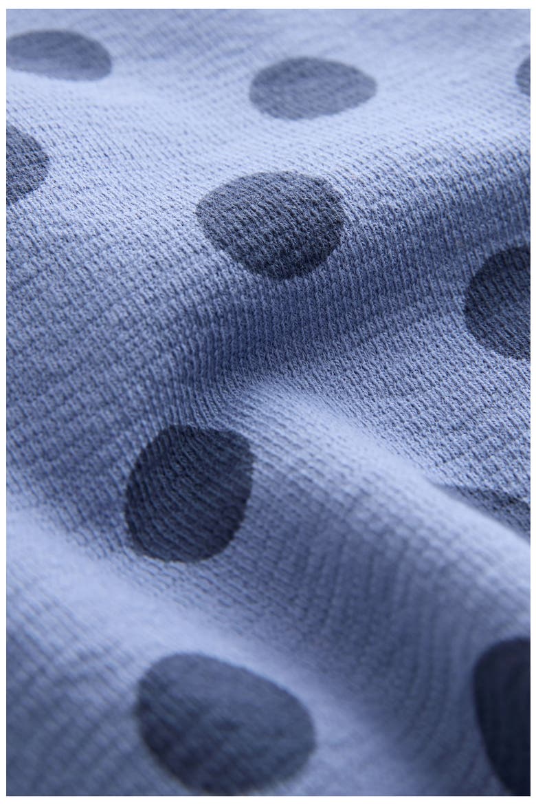 Kids' Polka Dot Barrel Leg Cotton Pants, Alternate, color, BLUE