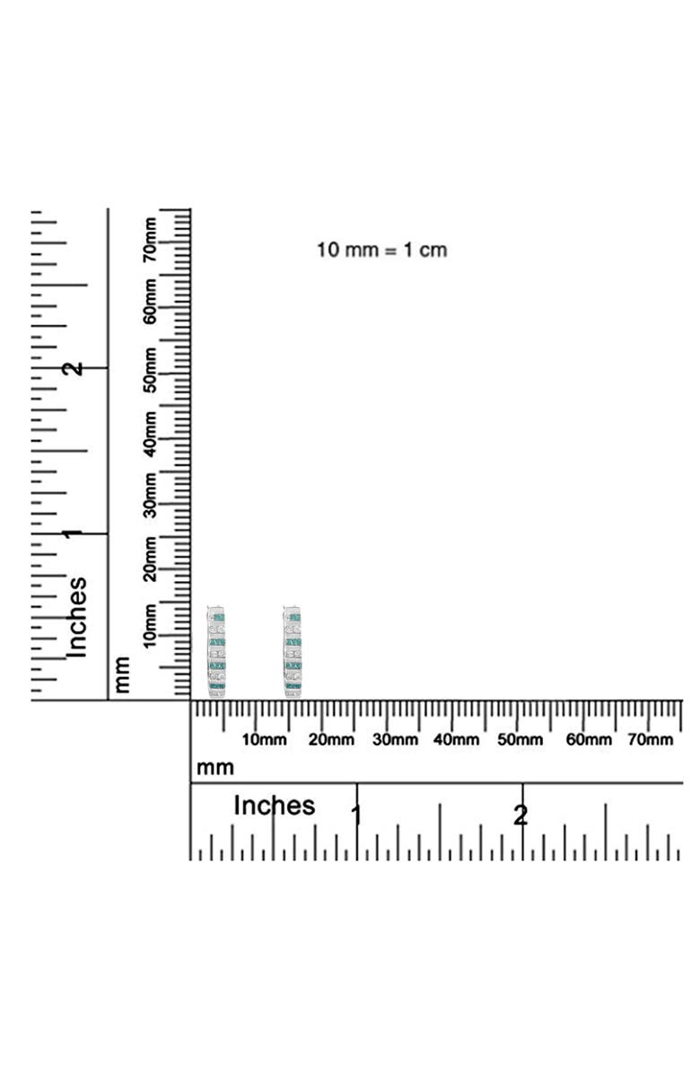 Haus of Brilliance 10k White Gold Round and Blue Baguette 1/2 Ct Diamond Hoop Earrings, Alternate, color, White