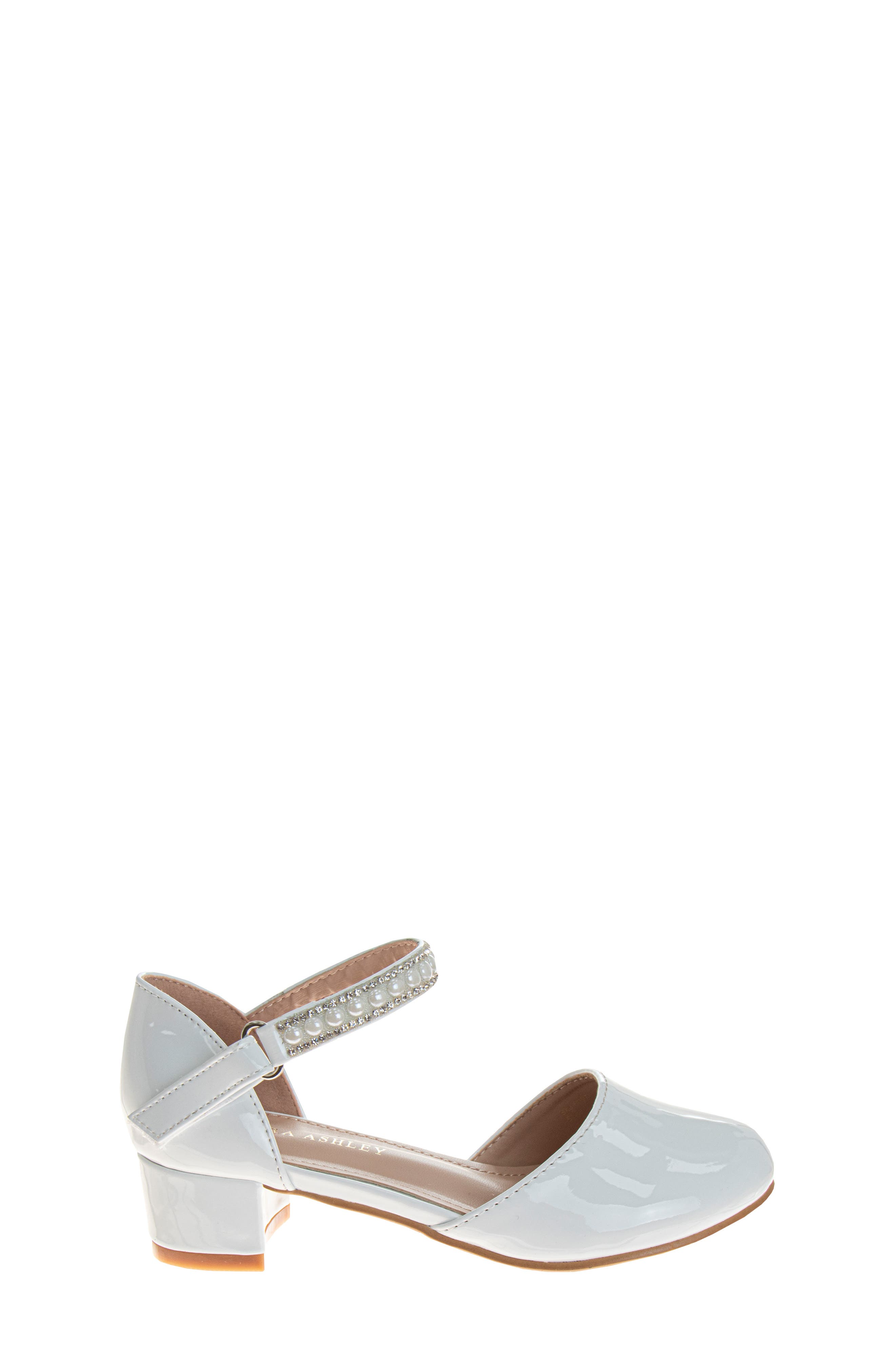 Kids' Rhinestone Pump, Alternate, color, WHITE PATENT