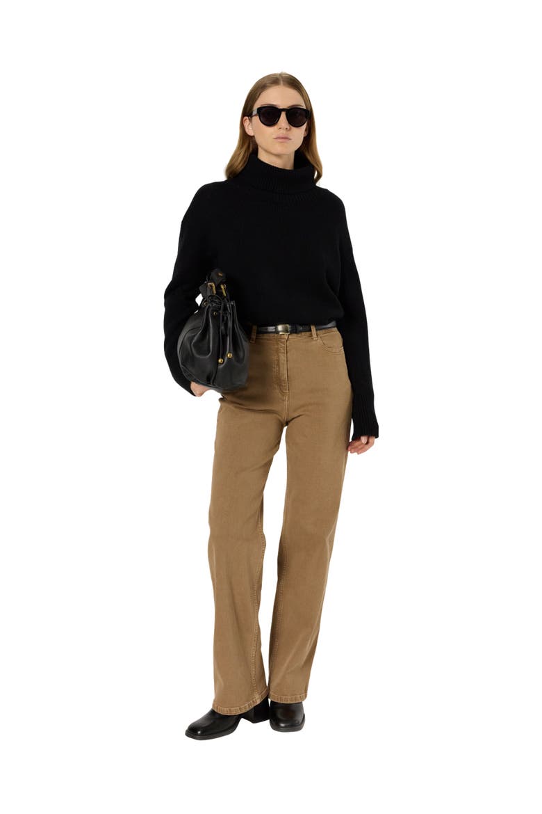 Clea Straight Jeans, Alternate, color, Camel