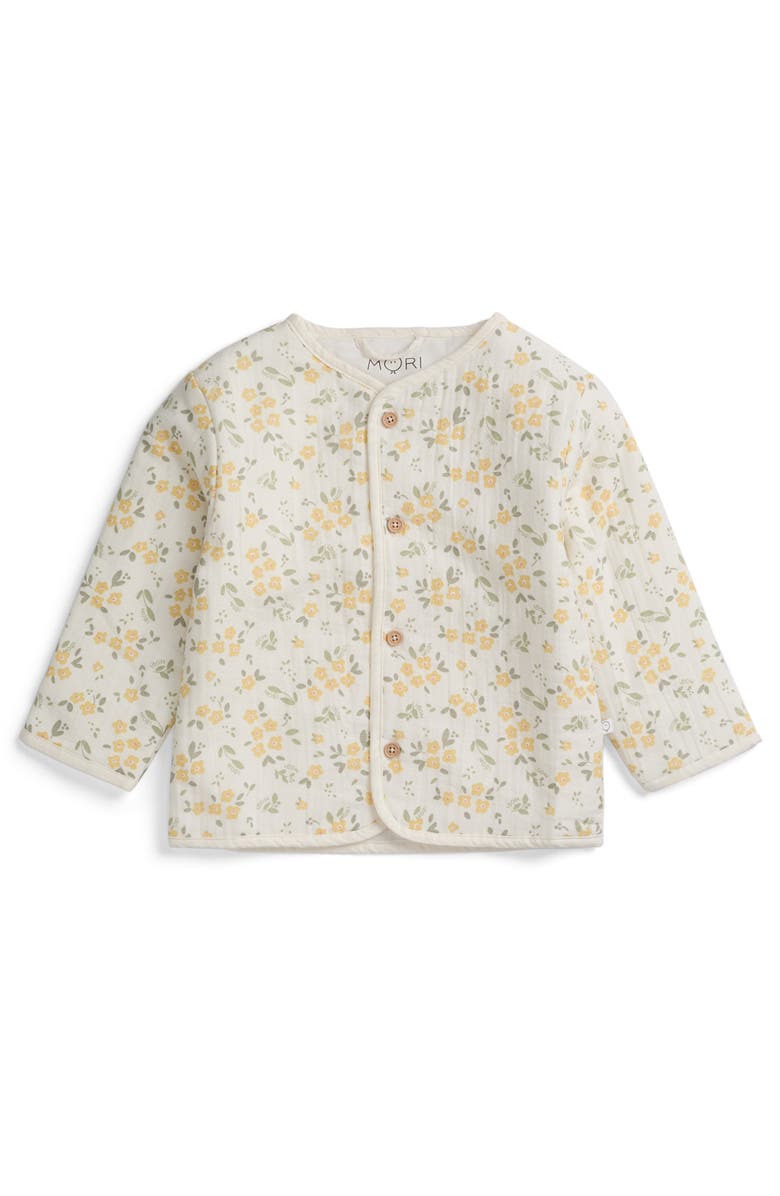 MORI Floral Muslin Quilted Jacket, Main, color, Floral Cloud Dancer
