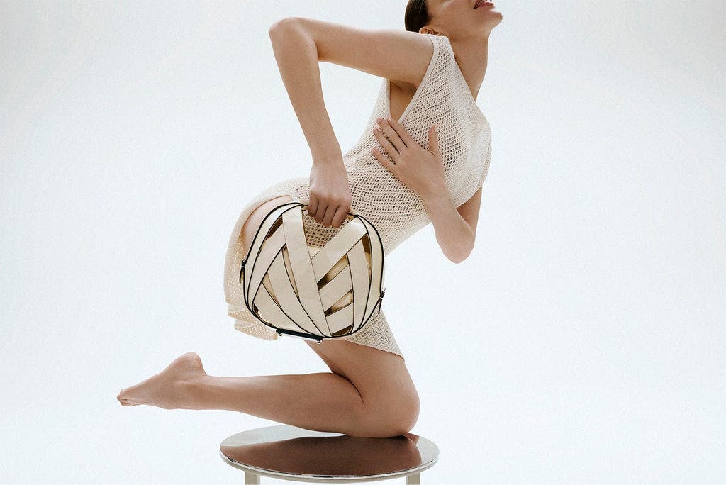 PERRIN PARIS Le Petit Panier Patent Shoulder Bag, Alternate, color, 