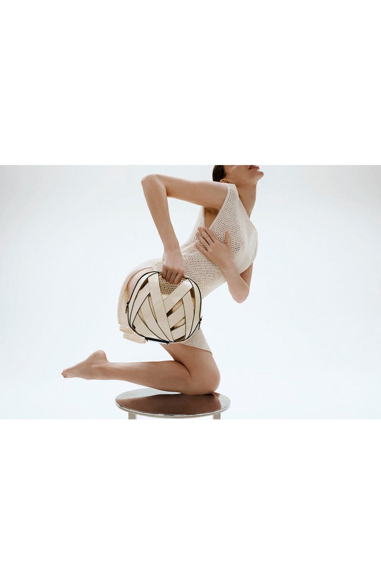 PERRIN PARIS Le Petit Panier Patent Shoulder Bag, Alternate, color,