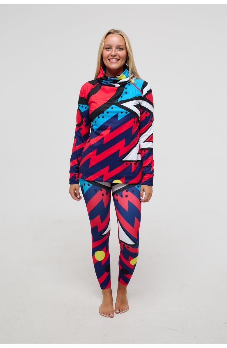 OOSC High Neck Baselayer Top - Fresh Prince Women's, Alternate, color, Multi-Colour