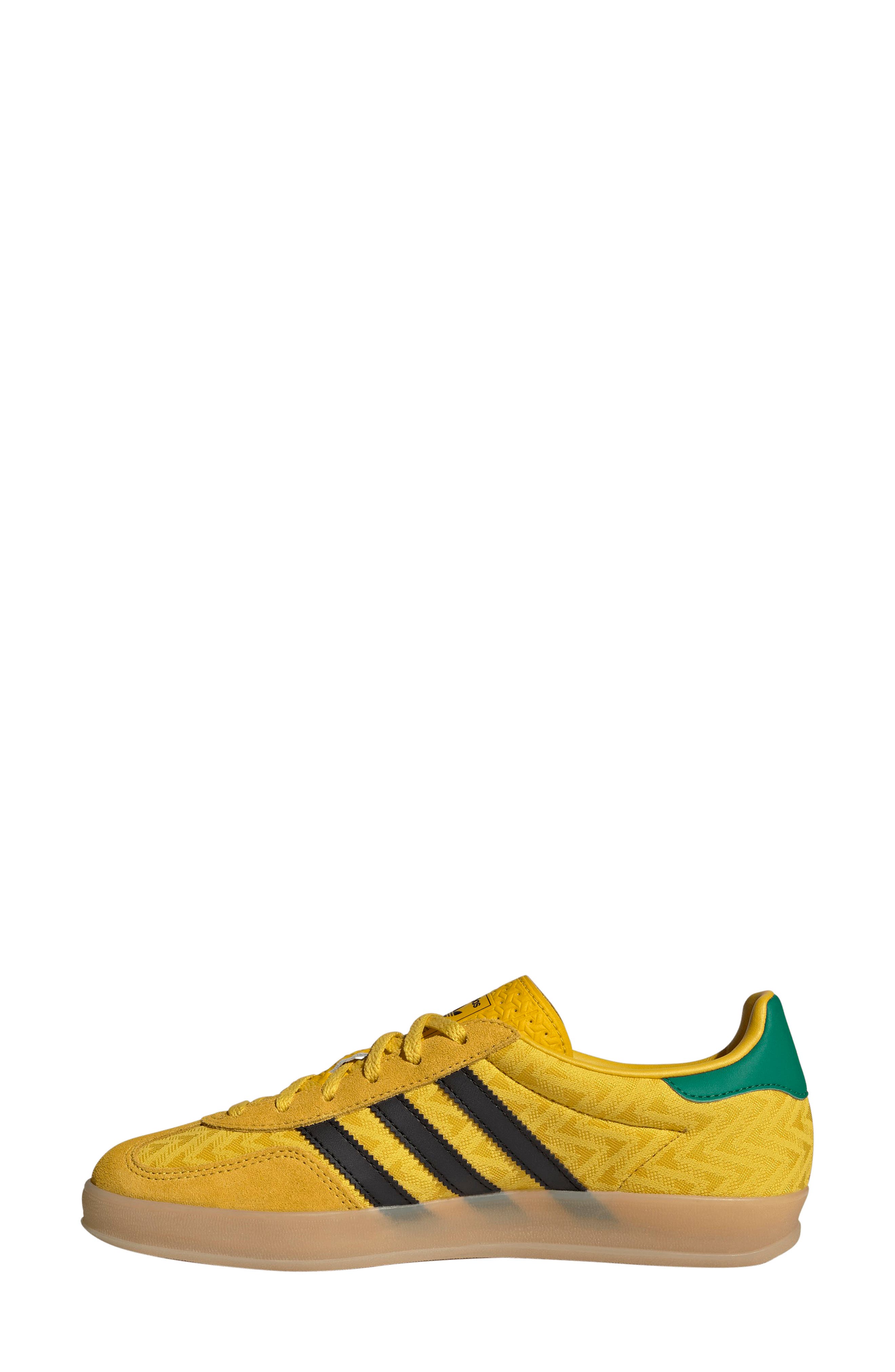 adidas Gazelle Indoor Sneaker, Alternate, color, Eqt Yellow/ Core Black/ Gum 3