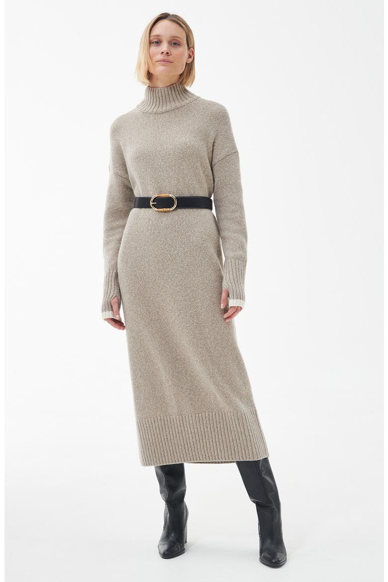 Winona Long Sleeve Midi Sweater Dress, Alternate, color, LIGHT FAWN