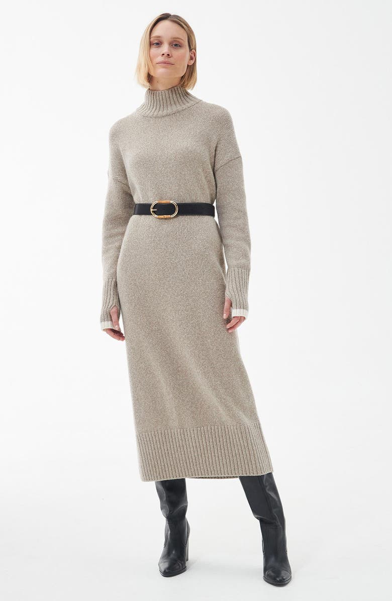 Barbour Winona Long Sleeve Midi Sweater Dress, Alternate, color, 