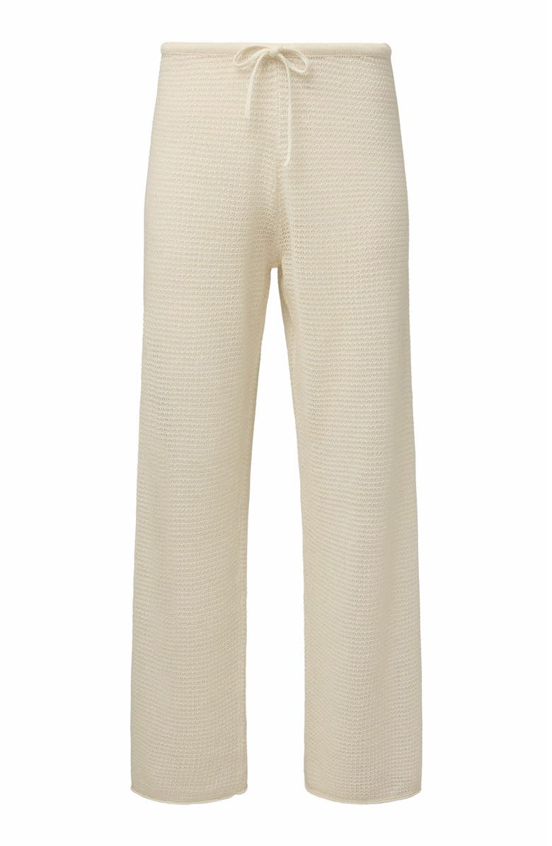 Onia Linen Knit Drawstring Pant, Alternate, color, White