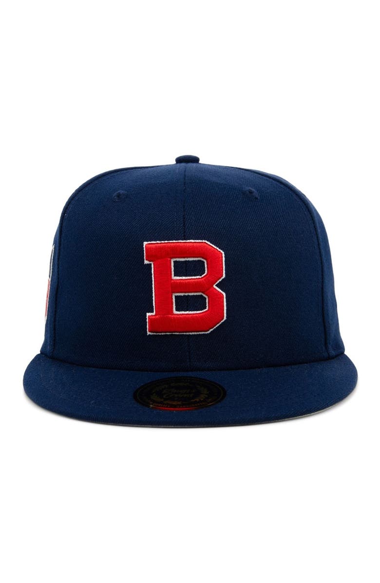 RINGS & CRWNS Men's Rings & Crwns Navy Baltimore Elite Giants Team Fitted Hat, Alternate, color,