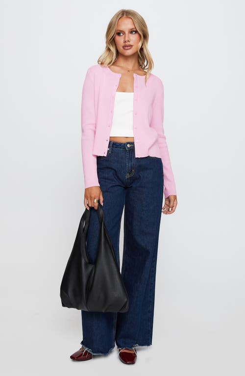 Princess Polly Button-up Cardigan In Pink