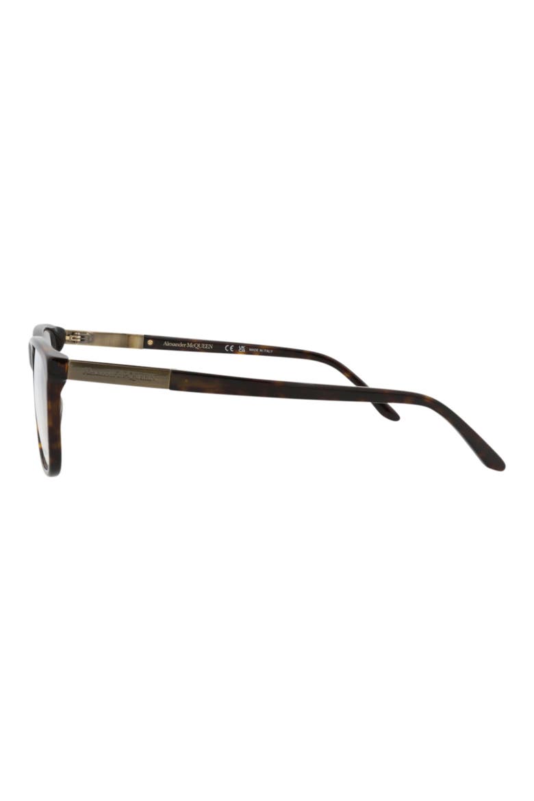 56mm Square Optical Glasses, Alternate, color, HAVANA GOLD TRANSPARENT