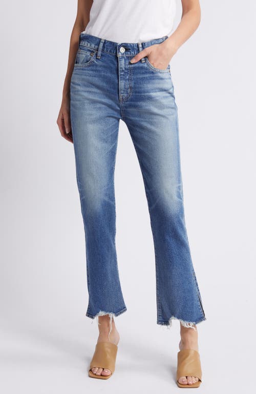 MOUSSY MV Briarwood Distressed Ankle Flare Jeans in Blue 