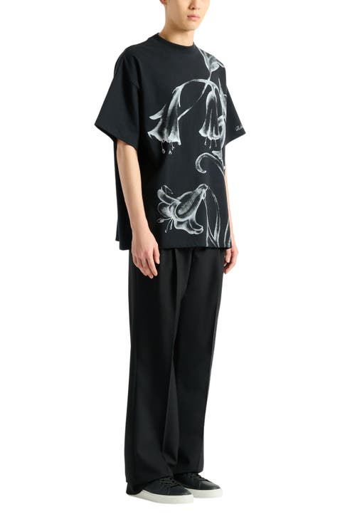 Printed Balmain Flower T-Shirt