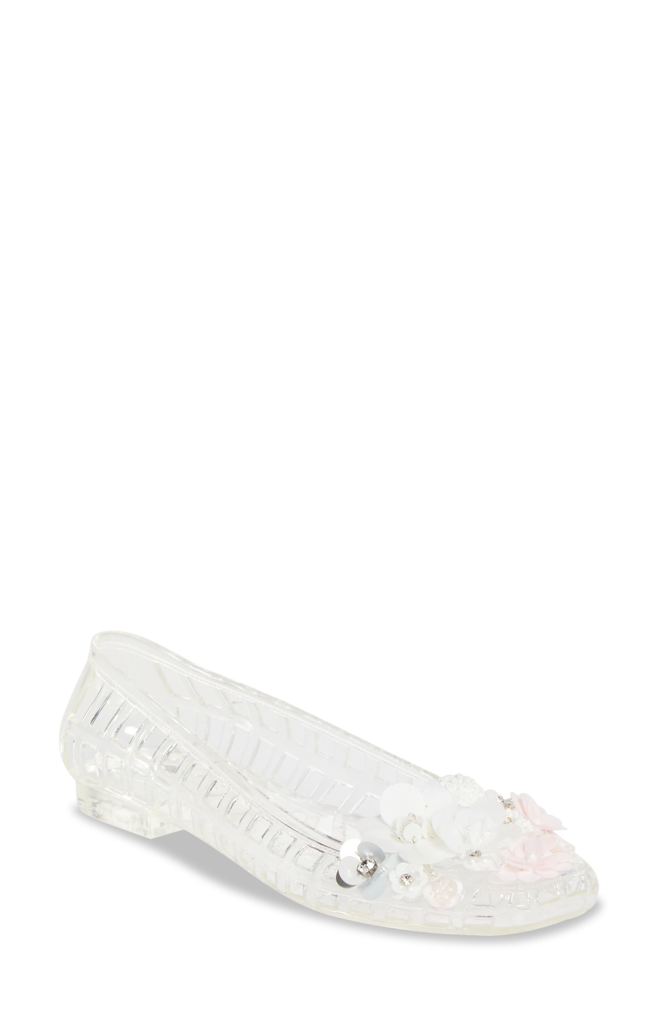 HEAVENLY JELLY Fleck Jelly Ballet Flat, Main, color, Clear