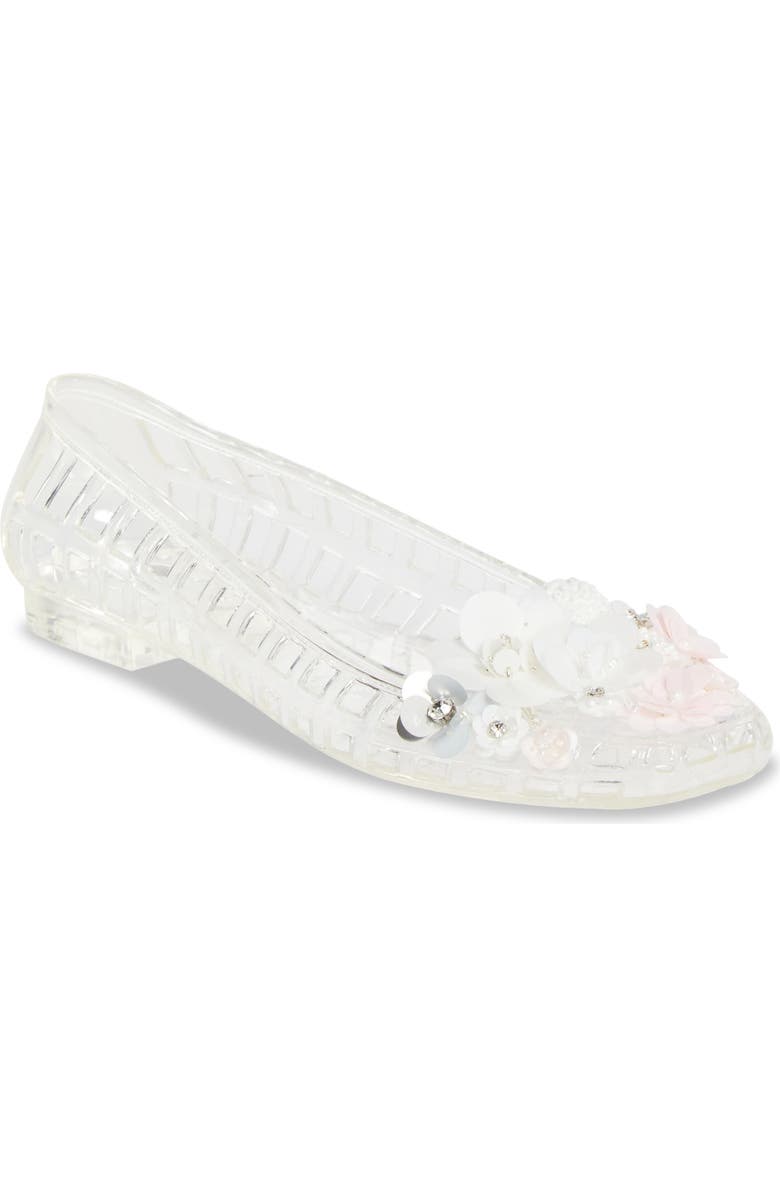 HEAVENLY JELLY Fleck Jelly Ballet Flat, Main, color, Clear