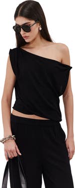 Gottex Beach Life Solena Crêpe One Shoulder Beach Shirt Cover-Up