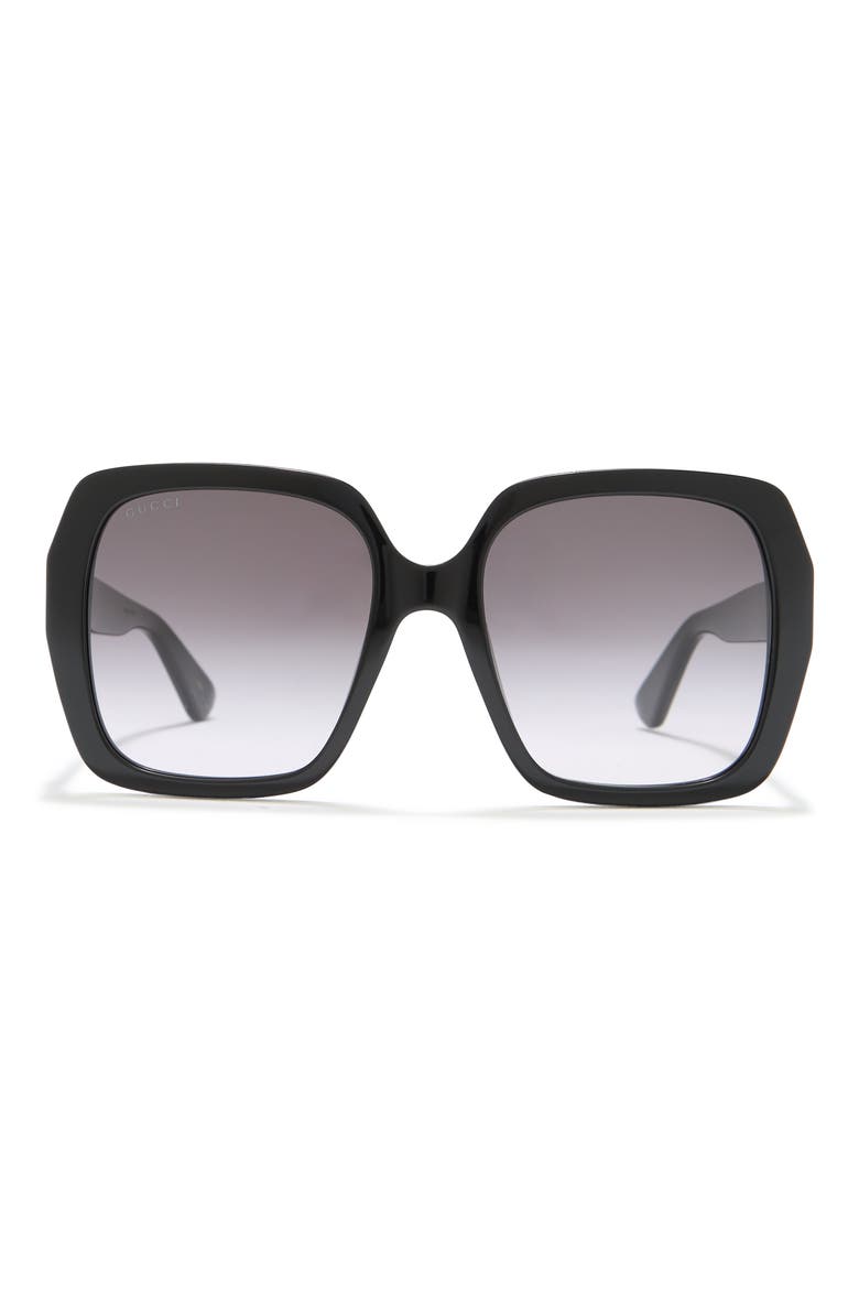 54mm Oversized Square Sunglasses, Main, color, BLACK GREY