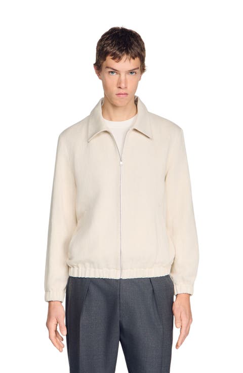 Cotton zip-up jacket