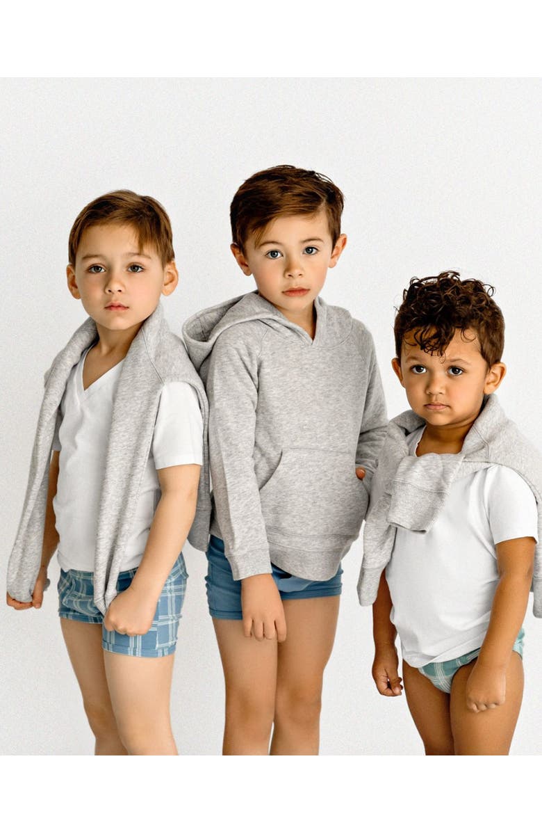 MeMoi 3 Pair Pack Plaid Multi Boxer Briefs, Alternate, color, Blue Multi