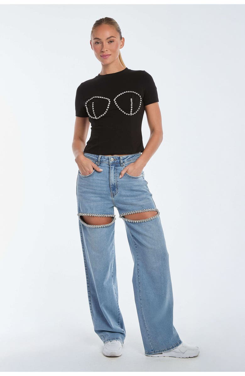 The Noli Shop Rya Crystal T-Shirt, Alternate, color, 