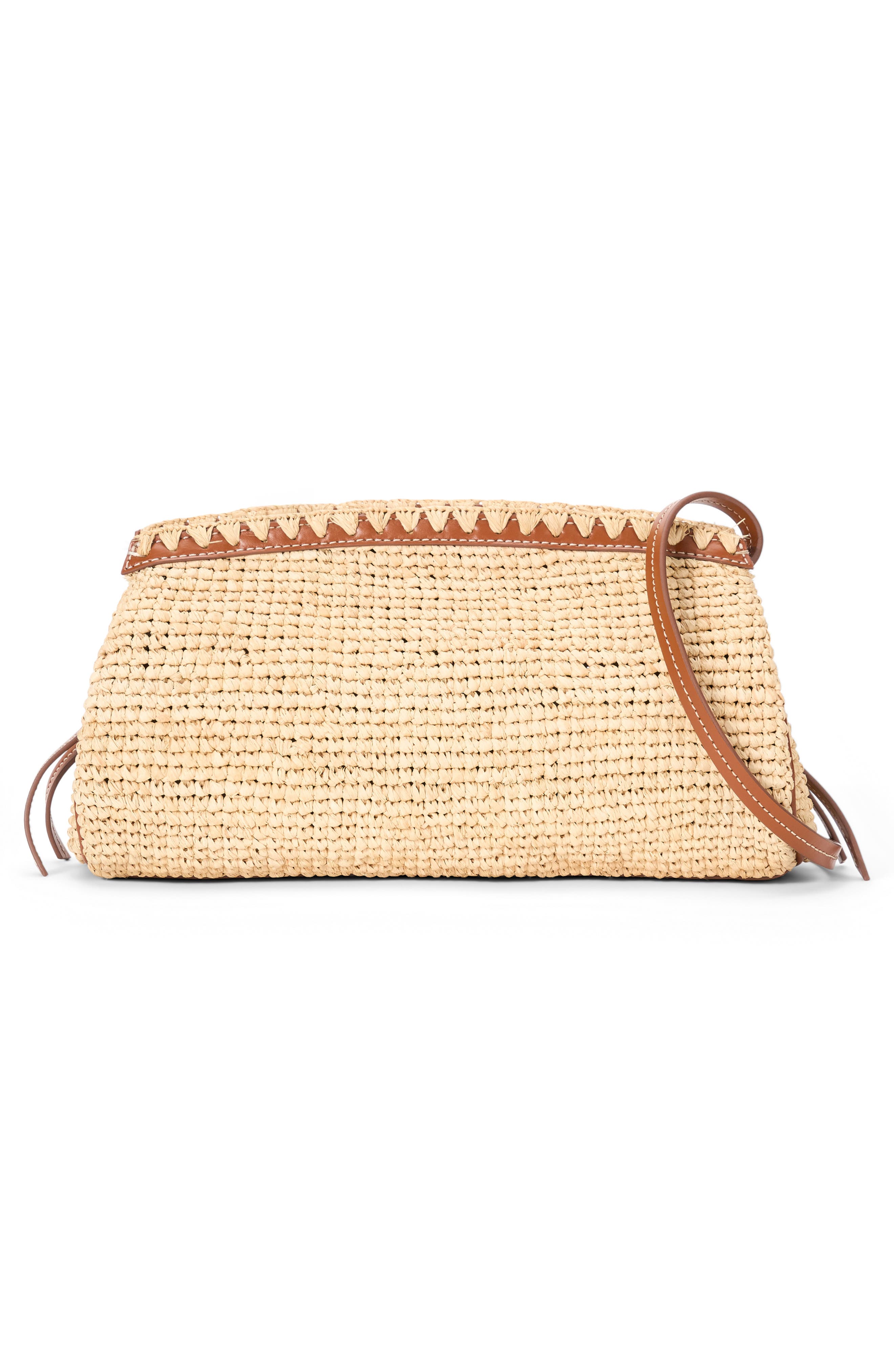 STAUD Maude Convertible Raffia Clutch, Alternate, color, Natural/ Tan