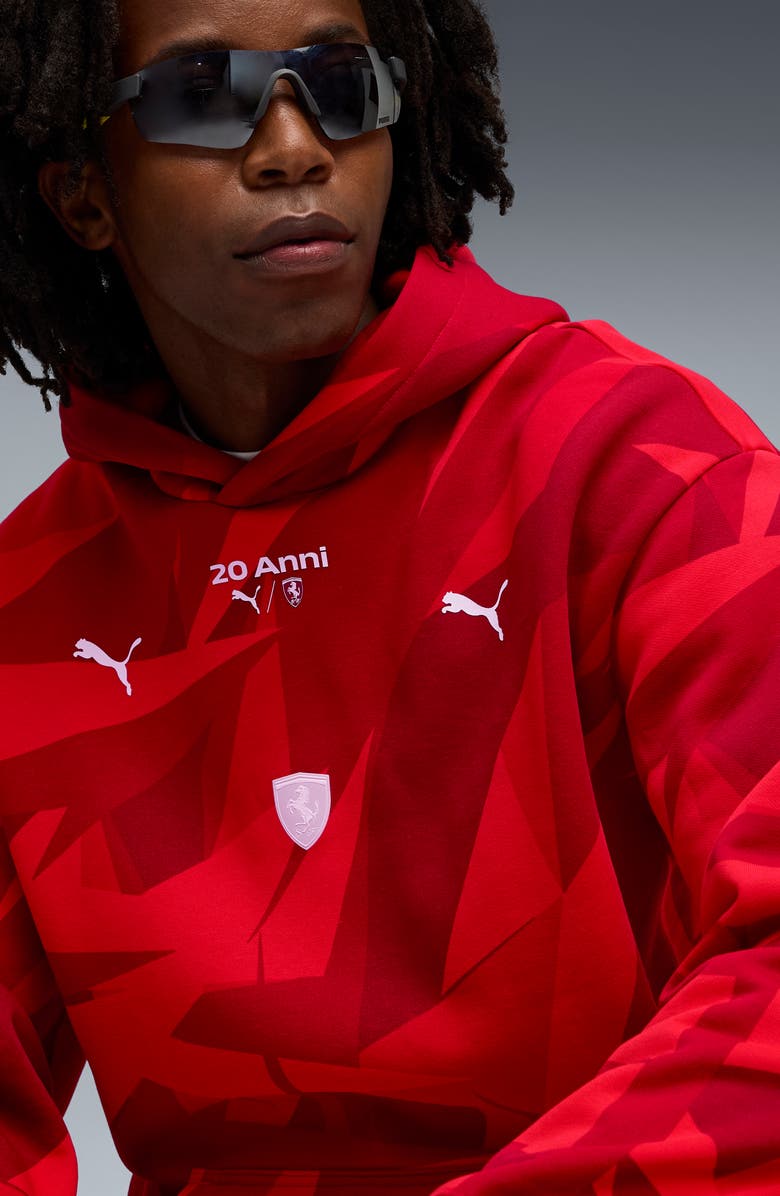 PUMA x Ferrari 20 Years of Red Hoodie, Alternate, color, Rosso Corsa