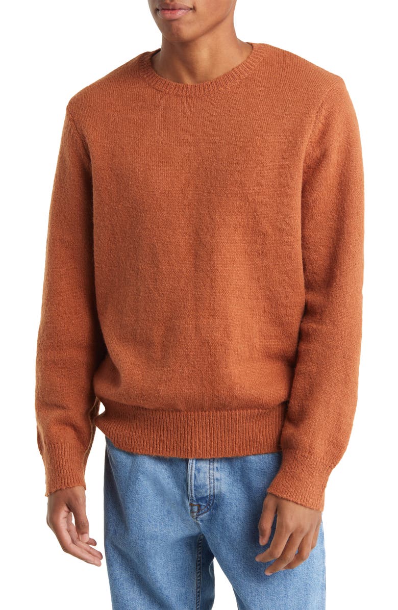 Topman Fluffy Crewneck Sweater, Main, color, 