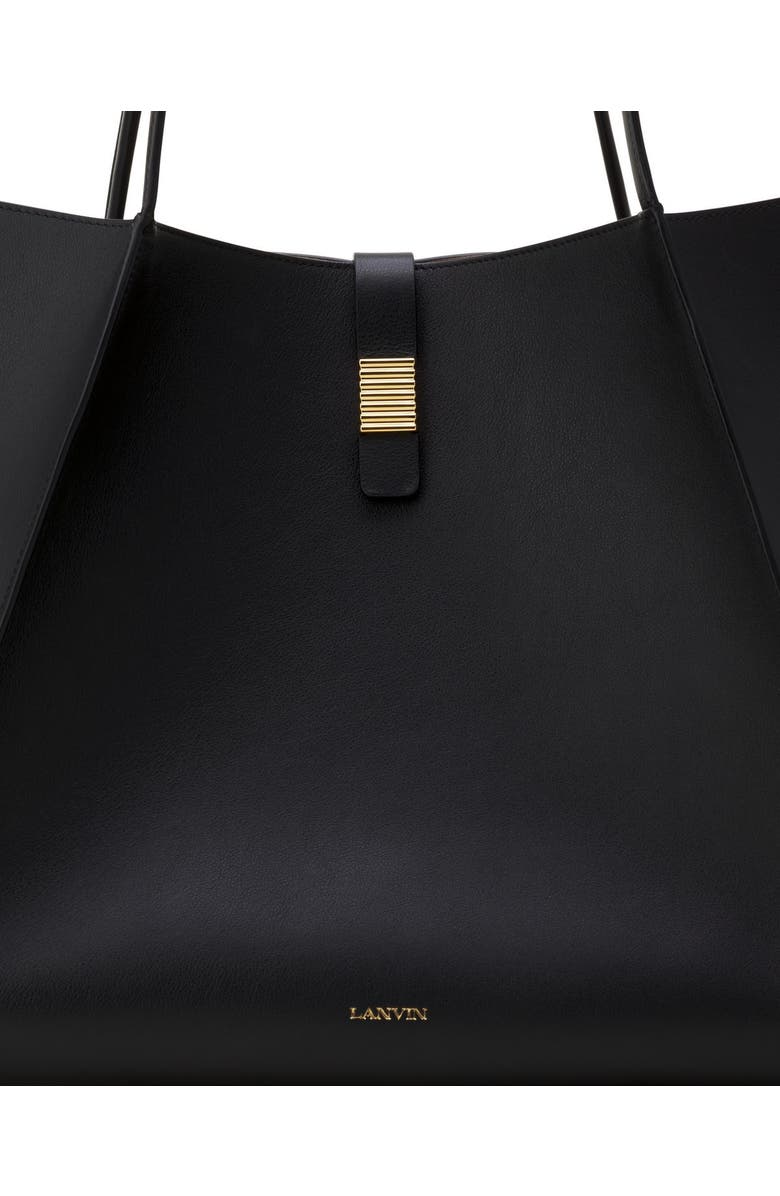 Lanvin Concerto Arpège Leather Tote Bag, Alternate, color, Black