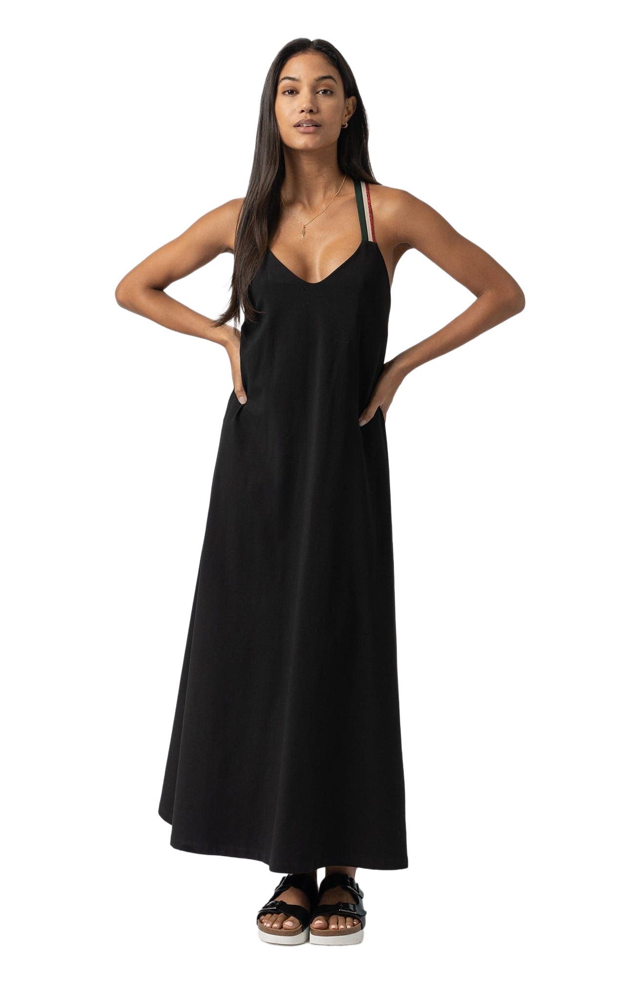 Saint + Sofia Sunset Dress Black (Women) | Nordstrom