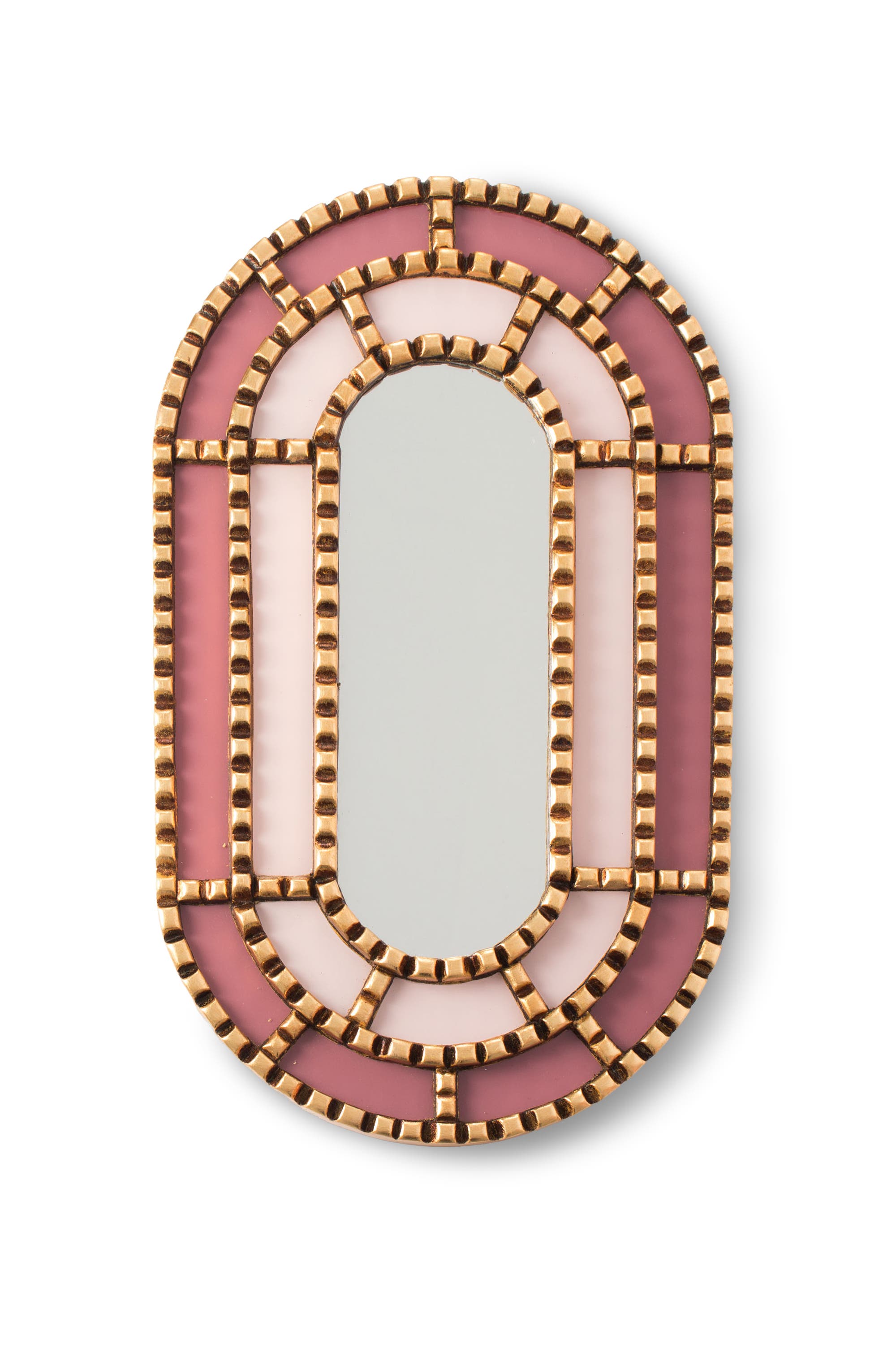 selected Pink and white glass accents