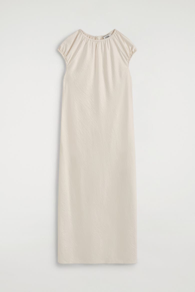 Gathered Midi Dress, Alternate, color, IVORY