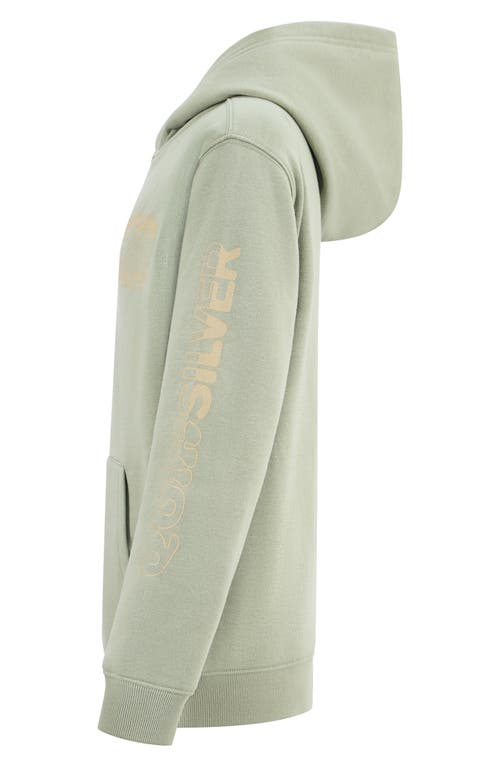 Quiksilver Kids' Golden Horizon Full Zip Hoodie In Green