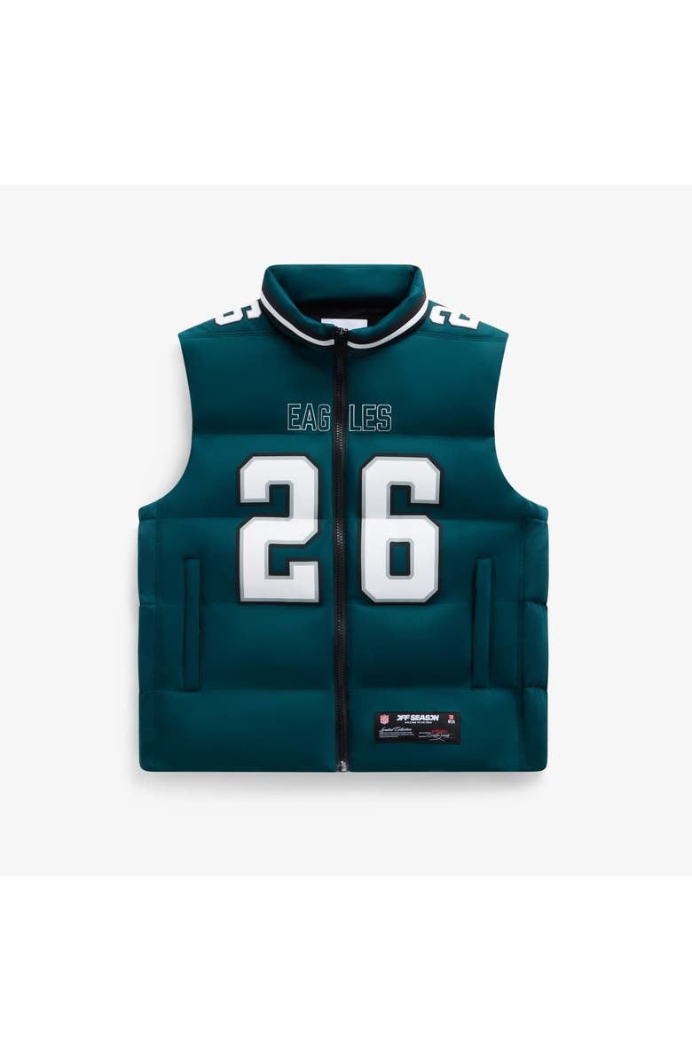 Off Season Unisex Saquon Barkley Midnight Green Philadelphia Eagles Player Puffer Vest, Main, color, Dark Green