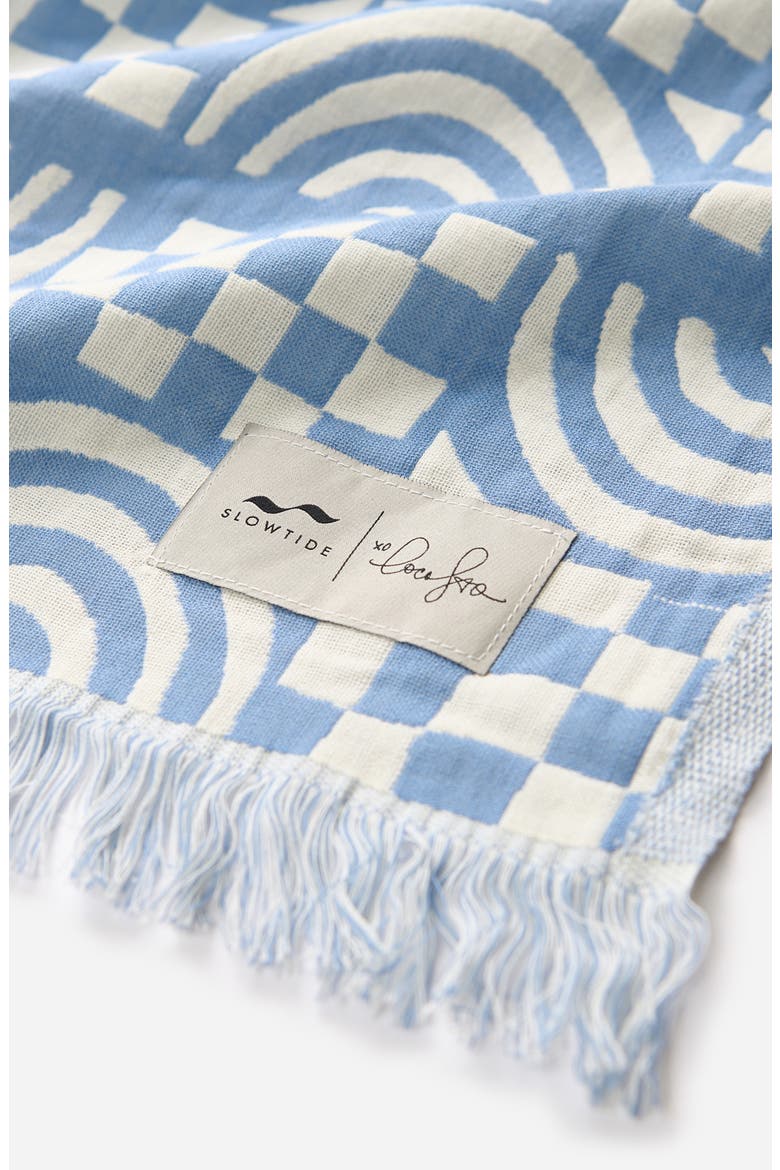 Coco Rainbow Driftweave Blanket, Alternate, color, PERIWINKLE