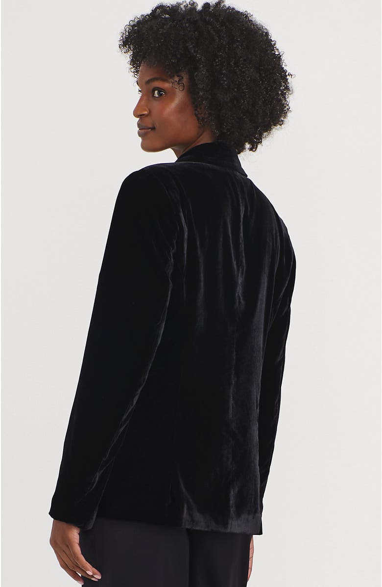 Lands' End Drapey Velvet Blazer, Alternate, color, 