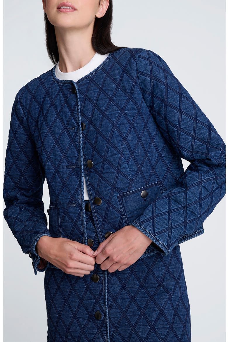 Quilted Denim Jacket, Main, color, PACIFIC WASH