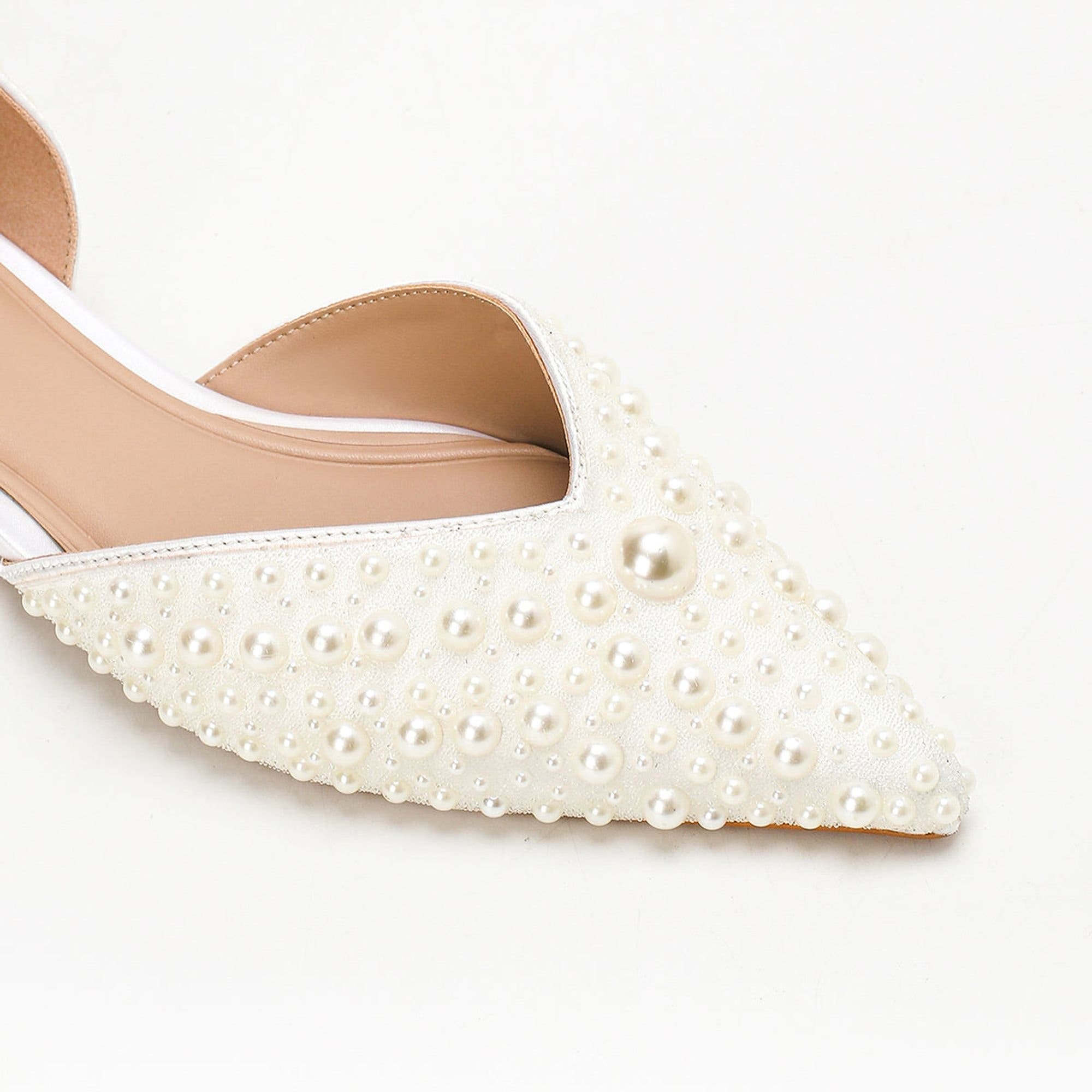Sophia Pearl Flat, Alternate, color, White