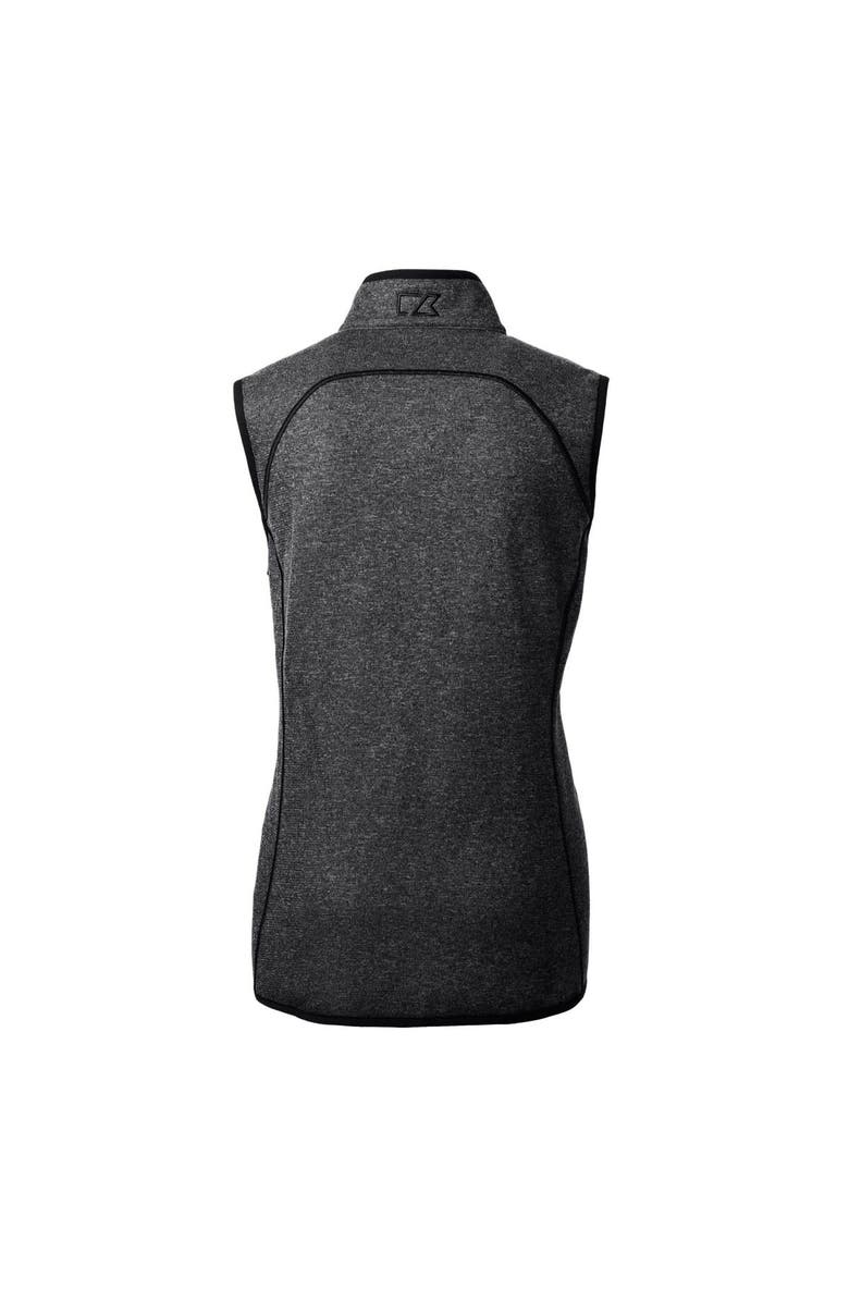 Cutter & Buck Women's Cutter & Buck Heather Charcoal Georgetown Hoyas Mainsail Basic Sweater-Knit Full-Zip Vest, Alternate, color, 