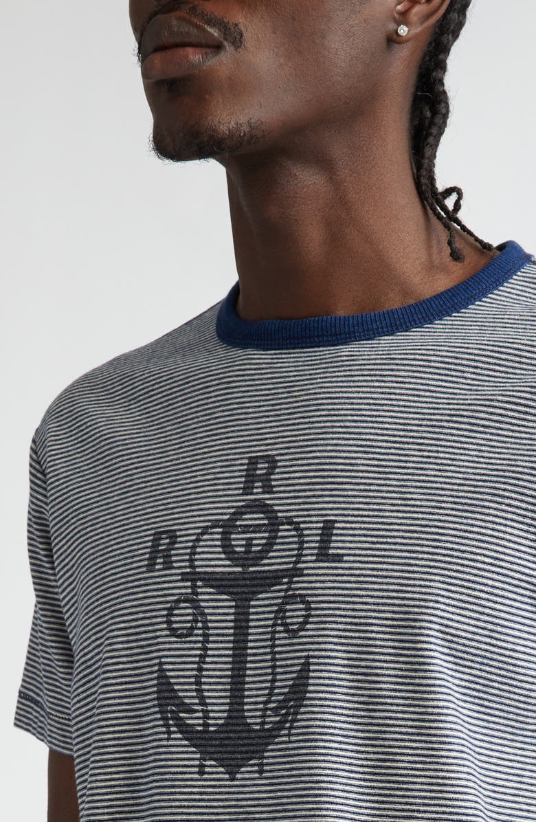 Double RL Stripe Logo Graphic T-Shirt, Alternate, color, 