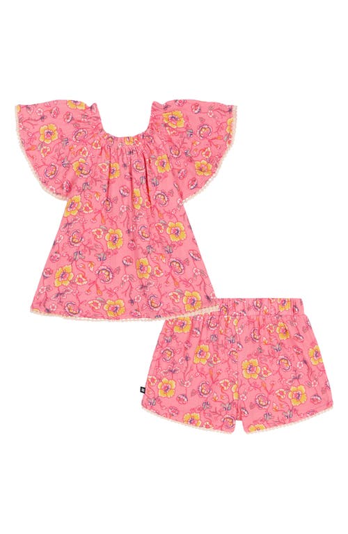 LUCKY BRAND LUCKY BRAND KIDS' FLORAL PRINT TOP & SHORTS SET 