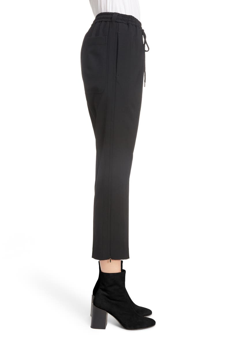 Stretch Twill Drawstring Pants, Alternate, color, BLACK