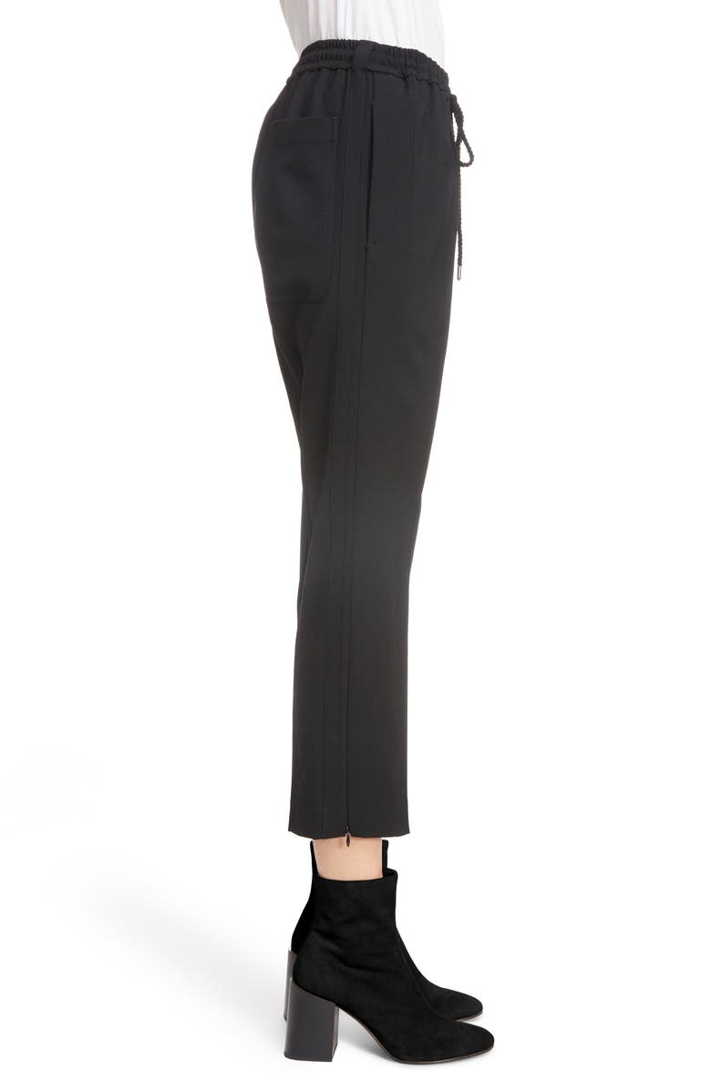 Y's by Yohji Yamamoto Stretch Twill Drawstring Pants, Alternate, color, 
